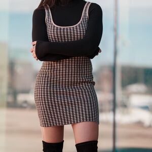 Majorelle Gingham Print Dress